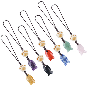 Piedra Curativa Grabada con Palabras Inspiradoras, Colgante de Piedra Ovalado Personalizable <span class=keywords><strong>para</strong></span> Aliviar el Estrés, Adorno <span class=keywords><strong>para</strong></span> Coche o Bolso - Product Image 2