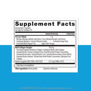 Cápsulas de Colágeno Múltiple de Marca Privada que Proporcionan Hidratación Profunda y Reducen las Arrugas, Queman Grasa, Desintoxican Saludablemente, 90 Unidades - Product Image 6