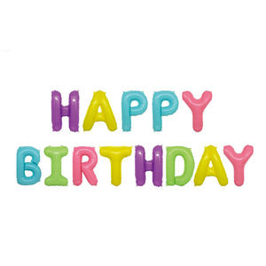 Globos de Decoración <span class=keywords><strong>para</strong></span> Fiesta de Cumpleaños de Niños, Juego de Letras de <span class=keywords><strong>Feliz</strong></span> Cumpleaños, Bola de Película de Aluminio, 16 Pulgadas - Product Image 5