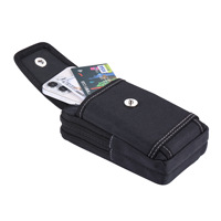 Sac de téléphone portable étanche en nylon durable Sac de taille à boucle magnétique solide Pochette universelle pour iPhone pour Samsung