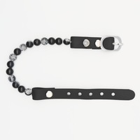 Collier de perles pour animaux de compagnie à la mode Collier de perles de chat en verre transparent réglable