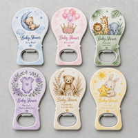Décapsuleur magnétique ours imprimé UV pour cadeaux promotionnels simples et élégants, idéal pour baby shower et fête de premier anniversaire