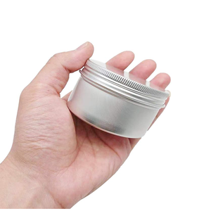 Pot en aluminium, boîte ronde en aluminium avec couvercle à vis, boîtes métalliques avec couvercles pour <span class=keywords><strong>baume</strong></span>, crème, bougies, contenants rechargeables, 60 ml - Product Image 2