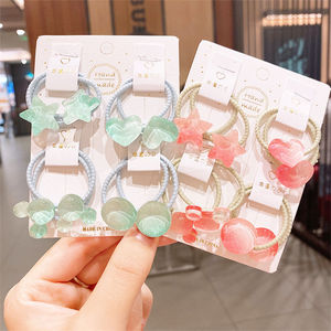 8 pz/set di gelatina trasparente cartone animato fascia per capelli in acrilico <span class=keywords><strong>accessori</strong></span> per bambini Set di cravatte per capelli per bambini - Product Image 3