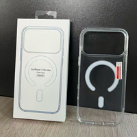 Coque de téléphone transparente en acrylique avec boîte pour iPhone 18 17 Pro Air, coque magnétique transparente pour iPhone 16 15 14 13 Pro Max, coque arrière