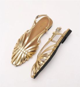 Sandalias Planas de Mujer ZAROY con Punta Estrecha, Tallas Grandes, Diseño de <span class=keywords><strong>Marca</strong></span>, Zapatos de Fiesta, Sandalias de Playa con Huecos, Estilo Gladiador - Product Image 1