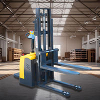 Forklift Elektrik Bertenaga Baterai 1,5 Ton dengan Operasi Berdiri dan Sistem Double-Lift Sit-Down Stacker