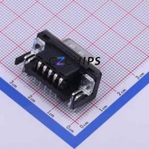 DT10121-H4W2-4F D-Sub/VGA Connector Bent Lead Through Hole Connector Standard D-Sub Male 9P Right Angle Insert - Product Image 1