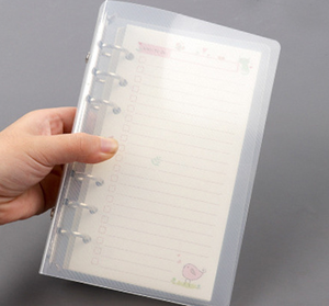 Các Loại Kích Thước Tùy Chỉnh Frosted PP 6 <span class=keywords><strong>Ring</strong></span> <span class=keywords><strong>Binder</strong></span> Với Ban Nhạc Đàn Hồi - Product Image 3