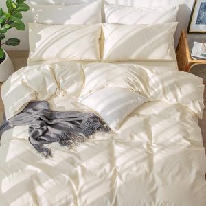 Hotel Home Washed Microfiber Comforter Cover Bed <strong>Sheet</strong> 4 PCS Bedding Sets - Product Image 3