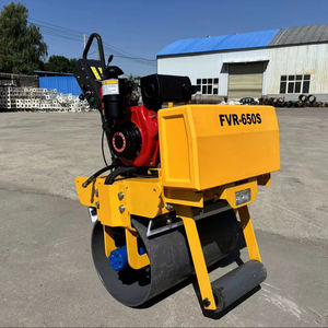 Compacteur de plaque moteur Honda Compacteur à rouleau à tambour unique Prix Rouleau compresseur vibrant hydraulique - Product Image 1