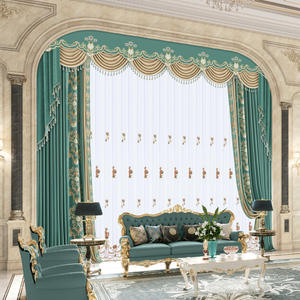 Rideaux de tapisserie de style <span class=keywords><strong>baroque</strong></span> opulents avec broderie de fil d'or Rideaux de fenêtre Jacquard personnalisés Design inspiré du palais - Product Image 5