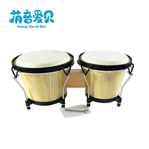 Tambores bongo de madera de 6,5 "+ 7,5", instrumentos musicales, proveedor de fábrica