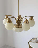 XZ moderne décoration intérieure éclairage hôtel Villa projet cuivre plafonnier laiton verre pendentif suspension lampe lustre lumière