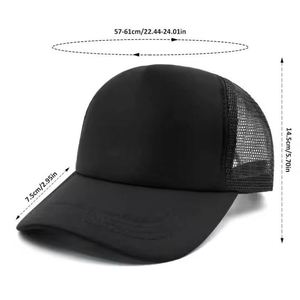 Wholesale Blank Foam Trucker <b>Hat</b> Solid Color Gorras Breathable Plain Mesh Cap Custom Logo 30 Colors Available - Product Image 3