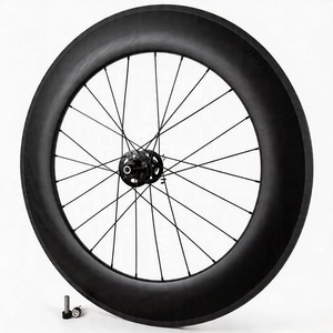 Juego de <span class=keywords><strong>Ruedas</strong></span> Personalizables para Bicicleta de <span class=keywords><strong>Carretera</strong></span> 700C, Llanta de Fibra de <span class=keywords><strong>Carbono</strong></span> de 88 mm con Frenos V, Juego de <span class=keywords><strong>Ruedas</strong></span> Tubulares/Tubeless 3K - Product Image 2