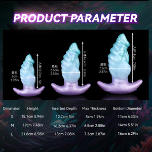YOCY Vibratore Dildo all'Ingrosso, <span class=keywords><strong>Plug</strong></span> <span class=keywords><strong>Anale</strong></span> Fantasy Taglia S,M,L, <span class=keywords><strong>Plug</strong></span> <span class=keywords><strong>Anale</strong></span> in Silicone a Nodo di Cane, Giocattoli per Uomini, Donne e Coppie - Product Image 3
