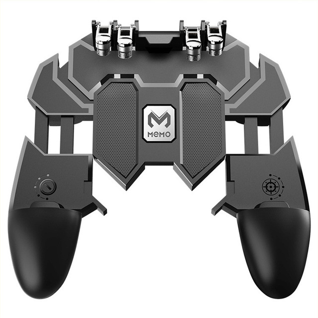 High Quality AK66 Six Finger All-in-One Mobile Game Controller Free Fire Key Button Joystick Gamepad L1 R1 Trigger for PUBG