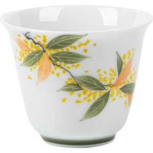 Guanlan White Porcelain Hand Painted Osmanthus <b>Teacup</b> Ceramic Master Cup Single Cup For Home Use Kung Fu Tea Set - Product Image 5