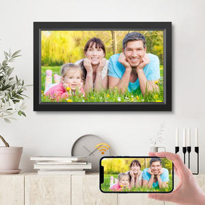 Cadre photo numérique WiFi intelligent de 21.5 pouces en usine Conception en pierre de brique en plastique Lecture vidéo de mémoire 32G MP4 Audio MP3 AVI - Product Image 2