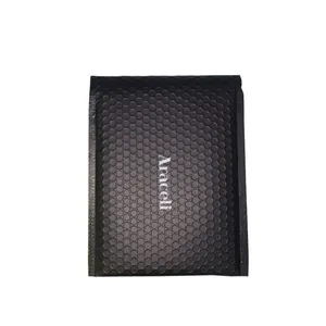 Tùy chỉnh <span class=keywords><strong>Matt</strong></span> Đen logo in kim loại bong bóng bưu phẩm gửi thư Túi vận chuyển túi độn phong bì - Product Image 1