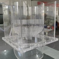 Dispositif expérimental complexe personnalisé en acrylique écologique, résistant à l'ozone, transparent, pour le soudage à l'eau de réservoirs de flux d'instruments