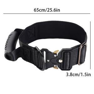 <span class=keywords><strong>Collar</strong></span> táctico de nailon para perro, collares de liberación rápida para mascotas con hebilla de serpiente, entrenamiento duradero, collares resistentes para perros grandes con asa - Product Image 4