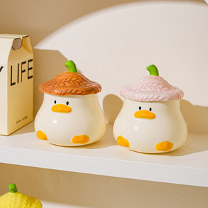 แก้วเซรามิค 3 มิติ ลายเป็ดน่ารัก พร้อมฝาปิด - Product Image 3