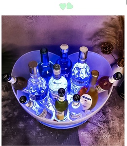 2025 mới có thể xếp chồng có thể sạc lại tùy chỉnh rượu sâm banh Vodka rượu Quảng Đông LED Xô đá với đèn LED - Product Image 1