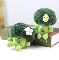 Super doux 10cm brocoli chou-fleur champignon peluche porte-clés jouet mignon oreiller accessoire