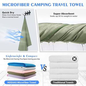 Polyester <b>Microfiber</b> Quick-Drying Woven Sports <b>Towel</b> for Fitness Camping Outdoor Activities & Travel - Product Image 2