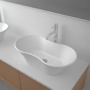 Специальный дизайн, искусственный камень, модифицированный акриловый белый туалетный столик, большая наверху, раковина, раковина для мытья рук