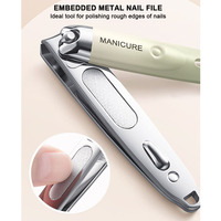 Kit professionnel de coupe-ongles 3 pièces, coupe-ongles portables pour les pieds, coupe-ongles en acier inoxydable, ensemble d'outils de soin des ongles pour hommes et femmes