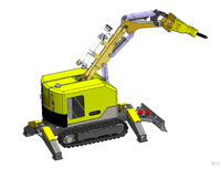 Robot de démolition hydraulique multifonctionnel fiable avec marteau de démolition pour les tâches de démontage dangereux