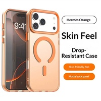 Coque de téléphone magnétique en acrylique pour 18 Pro Max avec effet peau de bonbon, finition mate semi-transparente, protection de haute qualité 2,0 mm