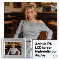 Petit appareil photo numérique mini pour étudiants, écran IPS HD 2,4 pouces, filtre, MP3, portable, prix d'usine bas