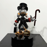 Sculpture de canard en fibre de verre électroplaquée, artisanat en résine décoratif, originalité 'Money Maker Ducks', pour galerie de meubles