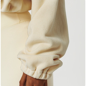 Manteaux décontractés pour femmes avec logo personnalisé, col ample, vêtements pour femmes, couleur unie, chauds, sweats <span class=keywords><strong>à</strong></span> <span class=keywords><strong>capuche</strong></span> modestes pour femmes - Product Image 5