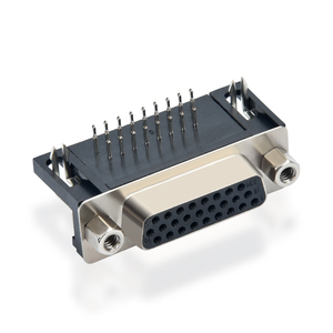 Connecteur femelle D-Sub 26 broches à souder, montage à angle droit de 90 degrés - Product Image 1