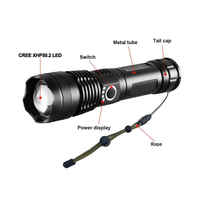 Lampe torche à led tactique télescopique rechargeable super lumineuse lampe de poche Linterna Taschenlampe haute luminosité étanche