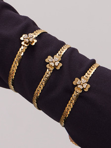 Waterproof Fine Designer Luxury Non Tarnished 14k 18k PVD Gold Plated 316L Stainless Steel Jewelry <b>Sets</b> for Women - Product Image 5