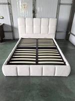 Lit en tissu simple et moderne pour chambre principale, lit double élégant