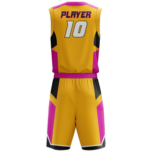 Uniforme de Baloncesto Sublimado Transpirable y Ecológico al por Mayor, Personalizado con Nombre, Número y Logotipo del Equipo para Adultos, 100% Poliéster - Product Image 3