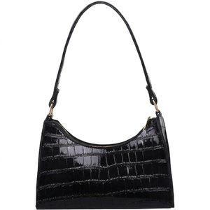 Bolso de mano informal de cuero vintage para mujer, para compras diarias, viajes, con cremallera, bandolera, correa única, portátil - Product Image 1