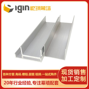 Profilé en aluminium Igin en forme de U, largeur de fente 30-38 mm, pour mur rideau, usage industriel - Product Image 1
