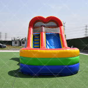 Blow up Water Castle Blue Water Rides Patio trasero Toboganes de agua inflables <span class=keywords><strong>con</strong></span> Splash Pool Kids Summer Slide Jumper Bouncy House - Product Image 2