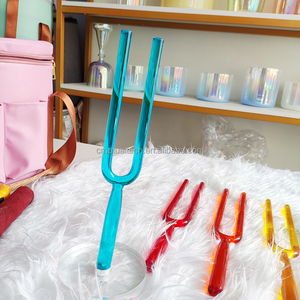 Chakra cuarzo cristal Tuning Fork terapia de sonido 20mm personalizado <span class=keywords><strong>Solfeggio</strong></span> sin peso <span class=keywords><strong>432</strong></span>/440Hz 99.99% sonido puro curación espiritual - Product Image 5