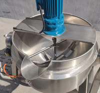 Marmite de cuisson industrielle automatique à agitation automatique, mélangeur à gaz, cuisson à la vapeur, bouilloire de 1000 litres pour confitures et sauces