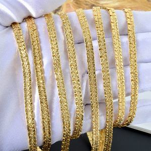 Collar de Cadena de Eslabones de Quilla Chapado en Oro de 18K, Latón, Estilo Italiano, Moderno y a la Moda, Unisex, para Aniversario - Product Image 5