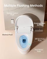 WC intelligent électrique avec bidet intégré, nouveau design, siège chauffant, toilette monobloc de luxe pour salles de bain résidentielles haut de gamme